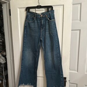 We The Free Blue Flare Wide Leg Jeans